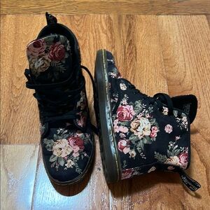 Floral High-Top Sneakers